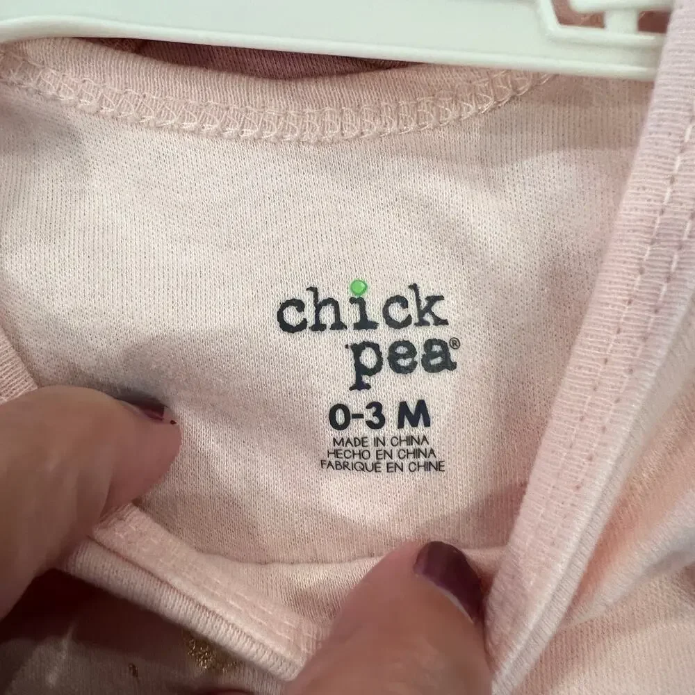 NWT Chick Pea 5 Piece Baby Grow With Me Bodysuits - Sizes 0/3-3/6 months